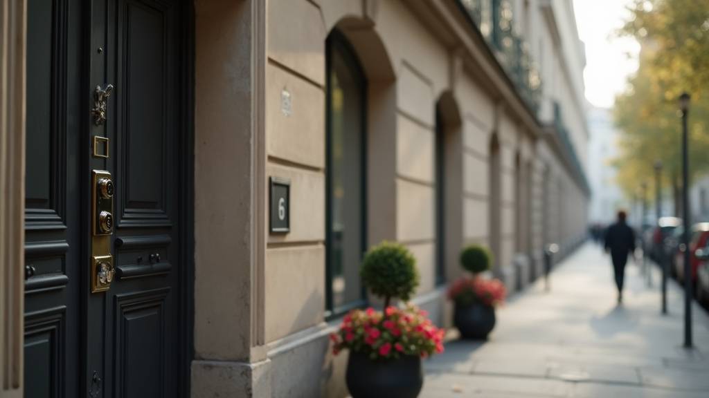 Vue de l'avenue Ingres à Paris 16, immeubles haussmanniens bien entretenus