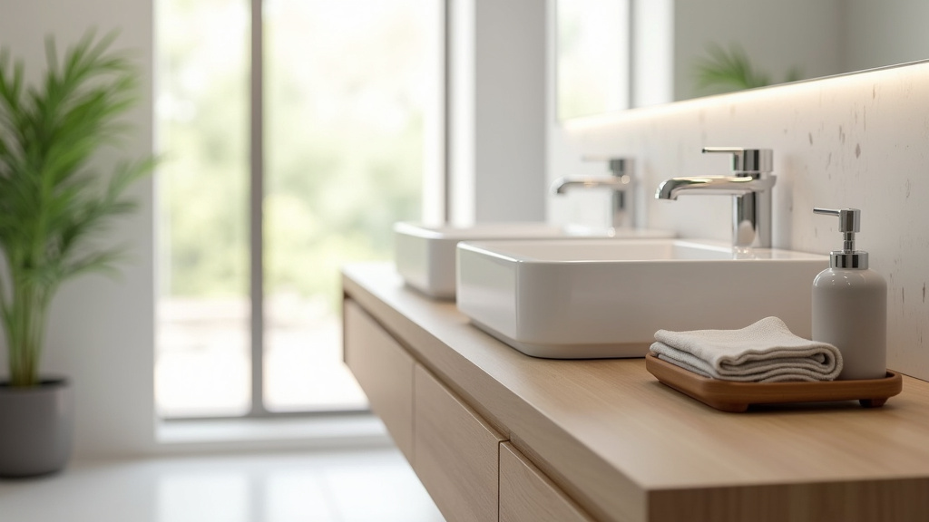 Installation de lave-mains dans une petite pièce avec optimisation d'espace