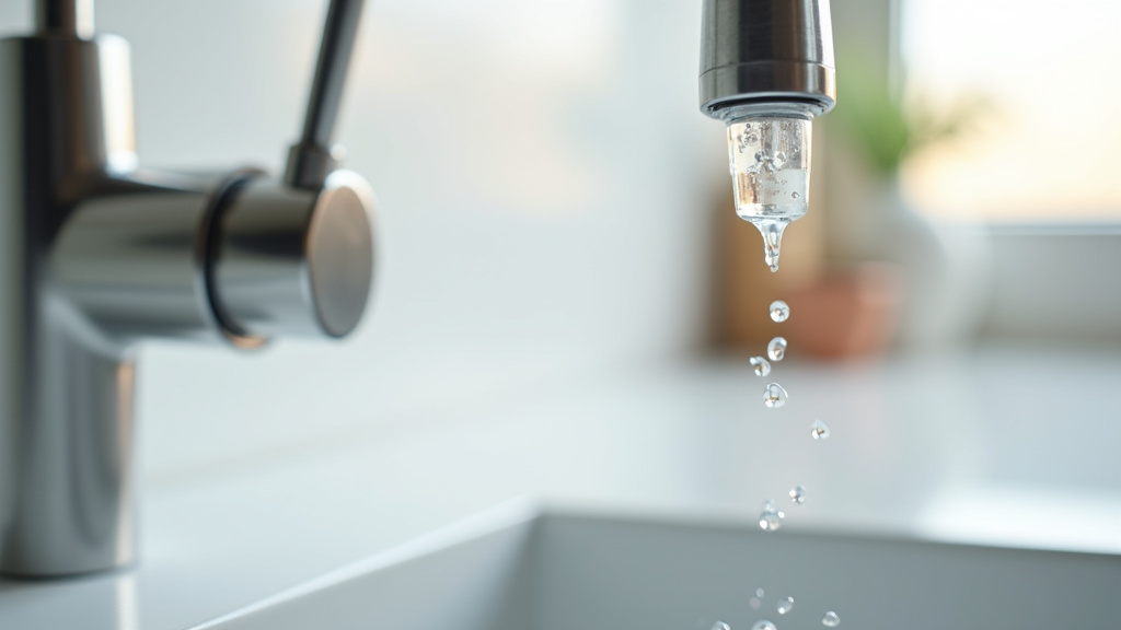 Économiseur d'eau pour robinet en action, montrant le jet aéré et réduit