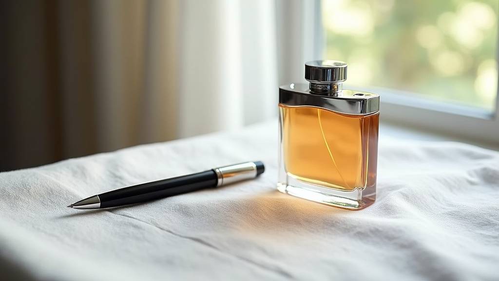 Flacon de parfum Montblanc homme sur un fond élégant