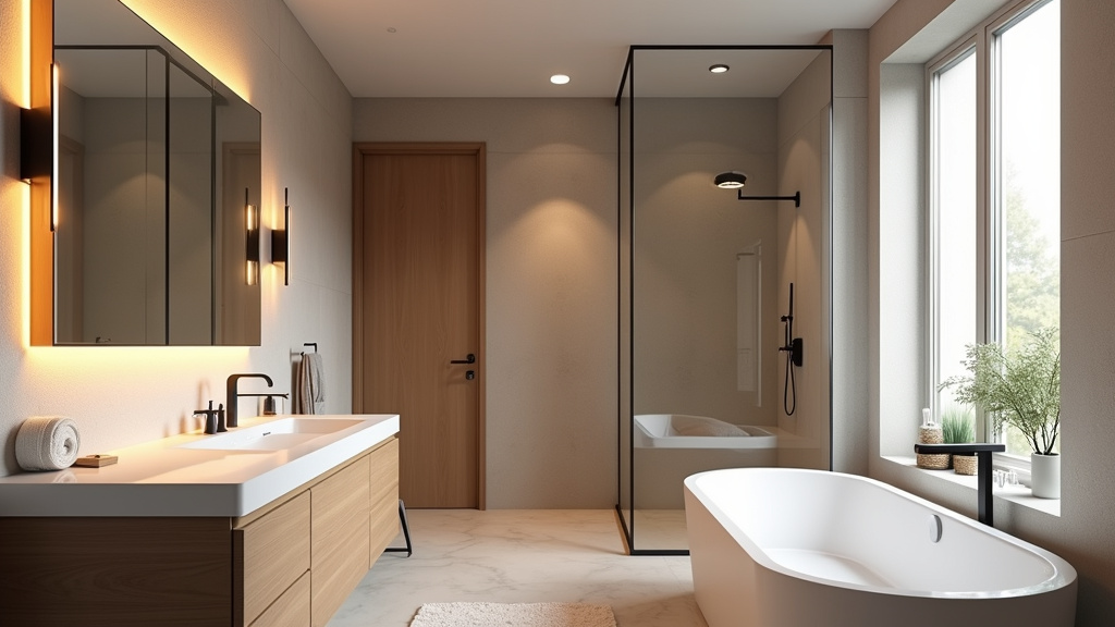 Exemples de matériaux pour luminaires de salle de bain