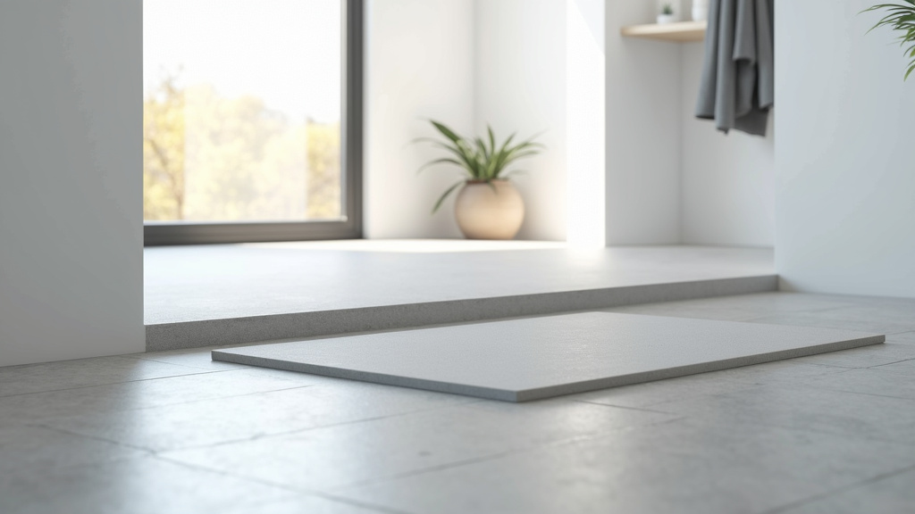 Receveur de douche 140x90 cm dans une salle de bain moderne