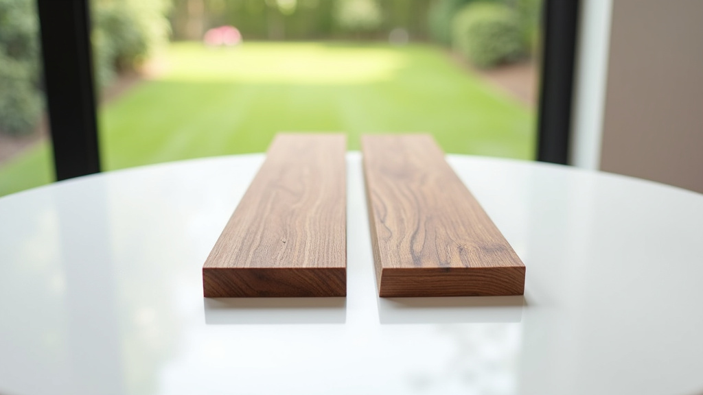 Terrasse composite en bois exotique avec mobilier de jardin contemporain